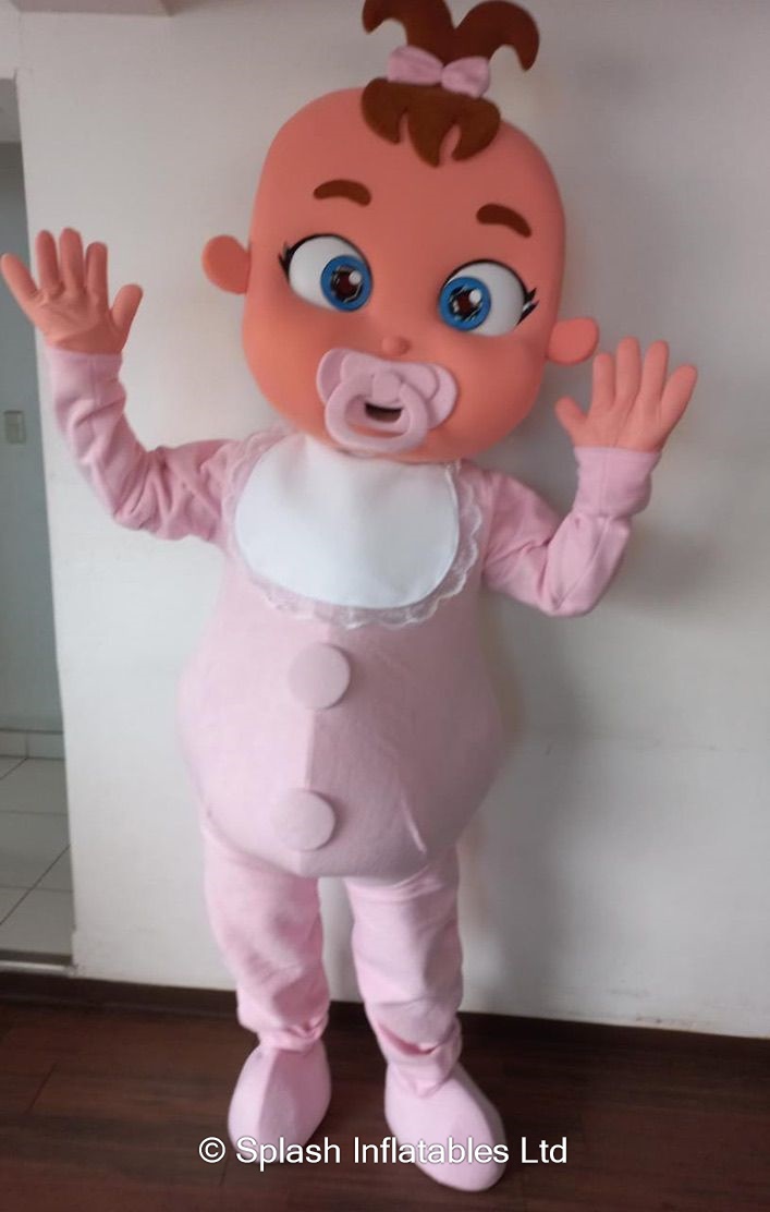 Gender reveal Baby Girl Mascot Bouncy Castle & Event Equipment Hire