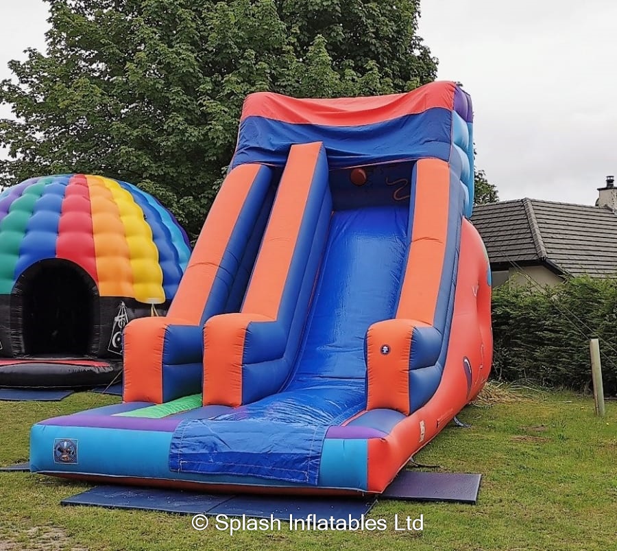 18ft Tall Multi-coloured Slide - Bouncy Castle & Event Equipment Hire ...